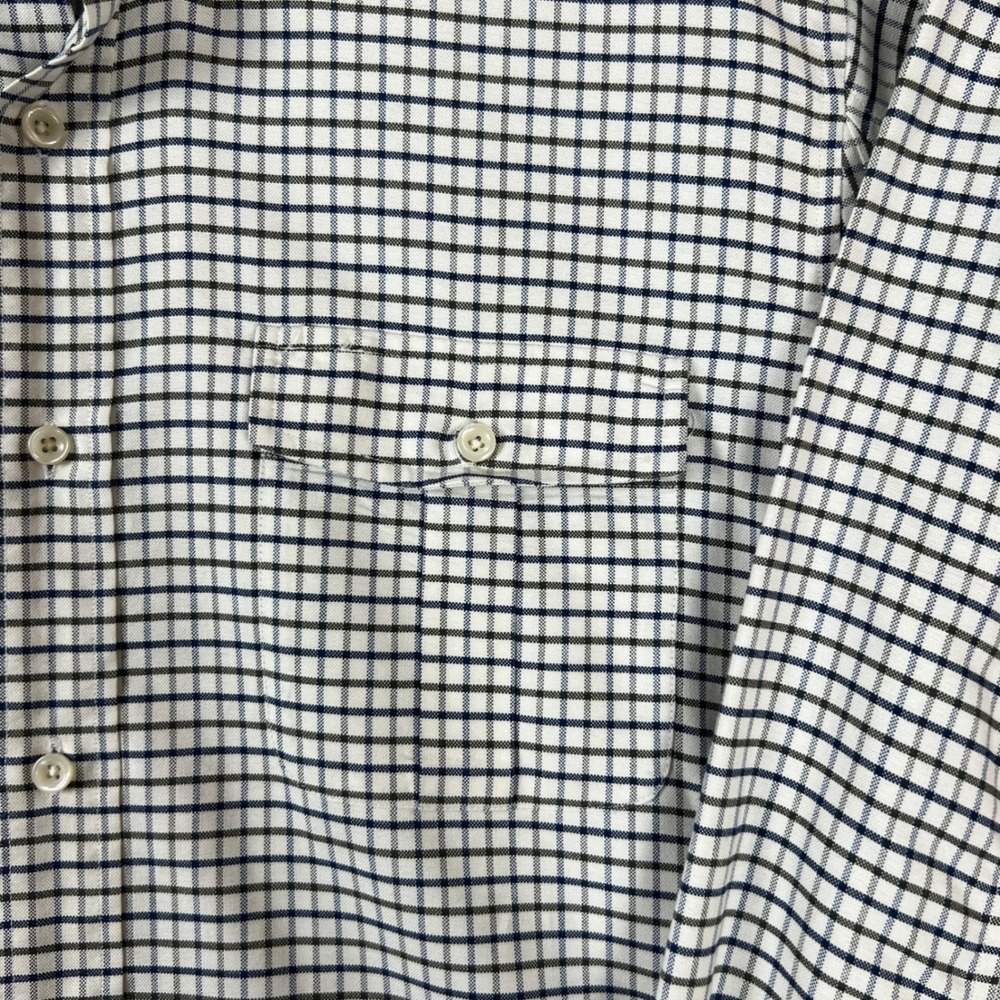 Willis & Geiger Dress Shirt Men 16/35 White Tattersall Check Cotton Button Down - Picture 4 of 9